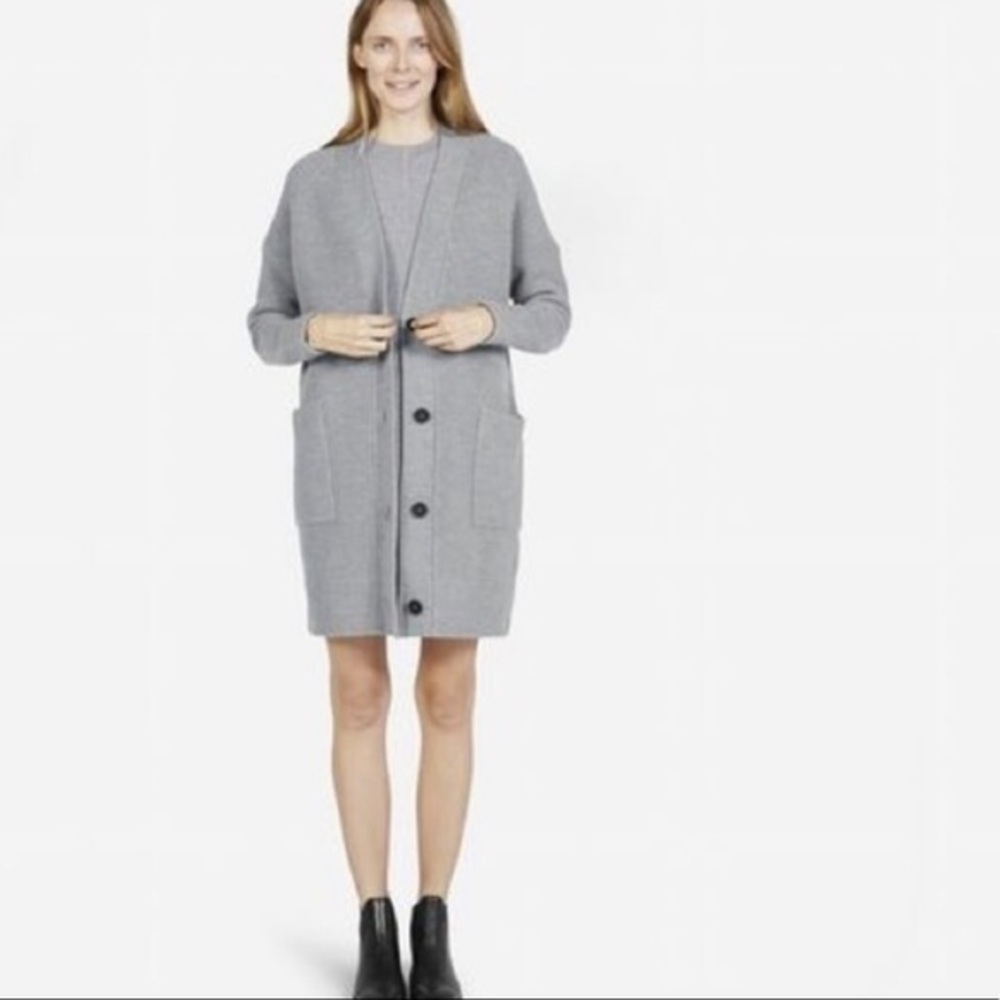 Everlane Chunky Wool Long Cardigan Coat